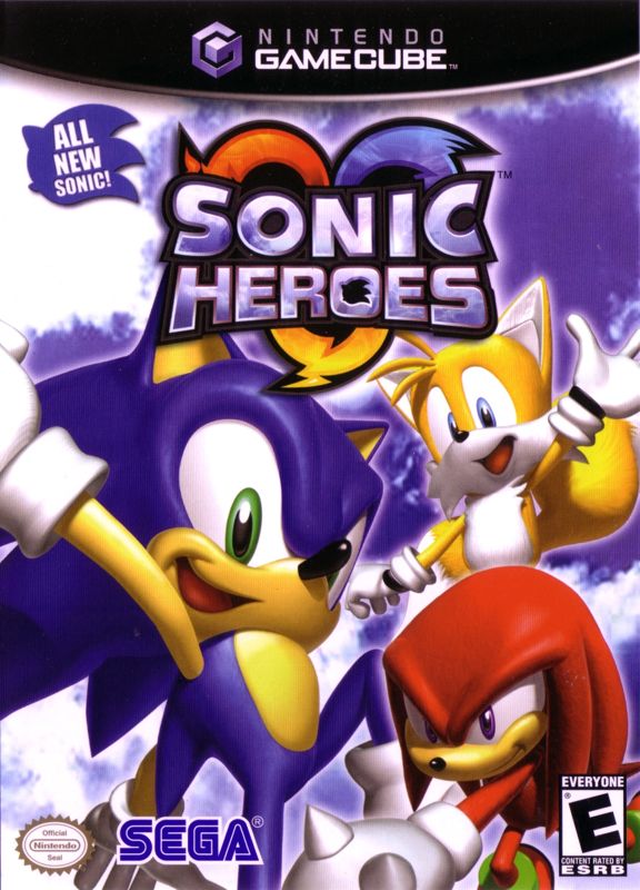 Sonic Heroes box art for Playstation 2